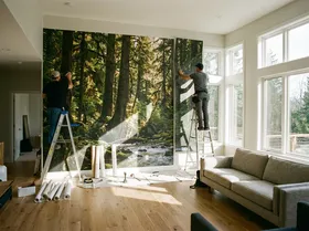 Fototapete anbringen